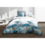 Le linge de Jules 220x240 - Ginko Bleu Housse de Couette 220x240 + 2 taies - Pur Coton 57 Fils - Ginko Bleu