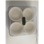 LITTLE BALANCE 8578 Kit 4 pots pour fromages blancs, 4 pots pour Faisselles, Fromages Blancs 500g, Pot + Egouttoir + Couvercle, 