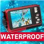 AgfaPhoto Realishot WP8000 - Appareil Photo Numérique Compact étanche - 2 Batteries + Dragonne Flottante Incluse- Rouge