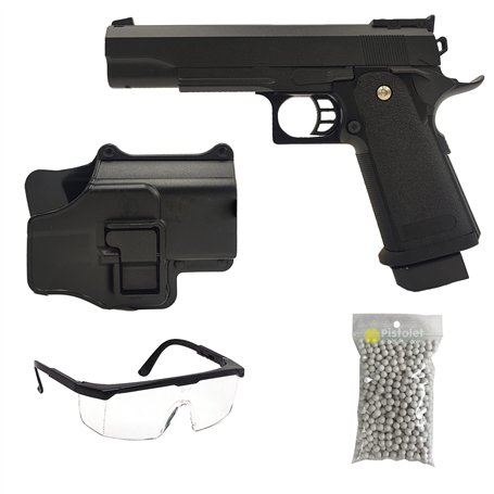 Saigo Defense Pack Airsoft Pistolet Modèle High Capa+ à Ressort/Matière: Métal/Puissance 0.5 Joule/Livré avec Accessoires