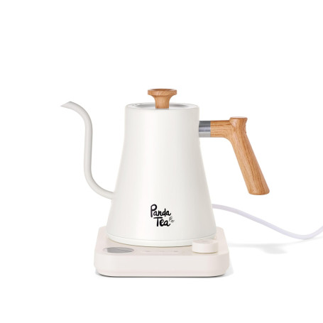 Panda Tea - Bouilloire Electrique à Col de Cygne - 900 mL - Bec Long Précis - Bouilloire Thermostat Réglable - Acier Inoxydable