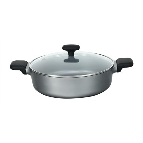 Techwood Poêles et casseroles Sauteuse 28 CM Manche Fixe/Fonte Aluminium (Mercure)
