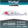 trifyd ® - Poisson Nageur Truite Minnow 7 cm, Le Pack de 5 leurres de pêche