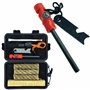 Allume Feu de Survie + Soufflet INOX + Bois Résine + Corde Inflammable x3 + Boite Coffret Etanche Pierre à Feu Kit de Survie Fir