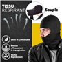 nedit Cagoule Moto - Cagoule Masque de Ski Homme & Femme (Noir) QUALITÉ SUPÉRIEURE - Cagoule Ski avec Protection Anti UV - Taill