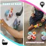 Baby Spinner Ventouse Pop it - Baby hoptoys Fidget Toys - Spinner Anti Stress - Jouet Bebe 1 an - Jouets de Bain - Hand Spinner 