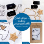 Couverture étape bebe en Français + carte étape en bois personnalisé - tapis mois pour photos - coffret cadeau naissance inclus
