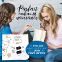 Couverture étape bebe en Français + carte étape en bois personnalisé - tapis mois pour photos - coffret cadeau naissance inclus