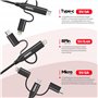 Câble Multi USB Embout - Cable 3 en 1, 5 en 1 charge rapide 18W et transfert de données - USB ou USB C (Type-C) vers USB-C/Micro