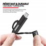 Câble Multi USB Embout - Cable 3 en 1, 5 en 1 charge rapide 18W et transfert de données - USB ou USB C (Type-C) vers USB-C/Micro