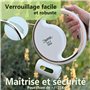 Nyssah, Laisse Chien Enrouleur avec Lumière et Distributeur Sacs à Crottes - Laisse rétractable pour Chiens Jusqu’à 25 kg | Long