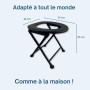 Habeygard Toilette Portable WC Pliable Adulte et Enfant Pratique en intérieur/extérieur, hygiénique et siège Confortable, Chaise