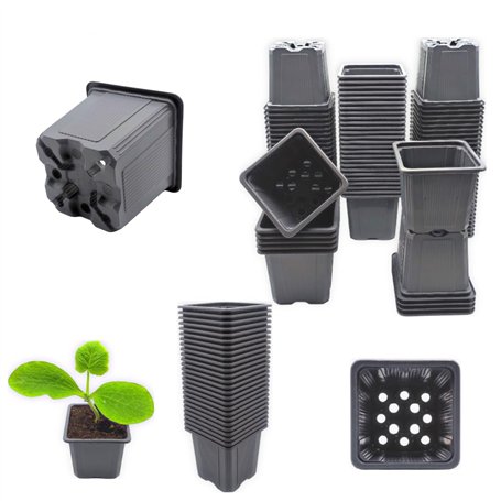 Verdonia 200 Godets Plastique 8cm pour Semis