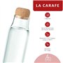 Le Charbon Actif Français Carafe filtrante d'Eau en verre 1,4L + 1 filtre à eau au charbon végétal activé - Bouteille filtrante