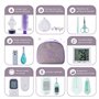 Trousse de soin bebe + thermomètres accessoire + mouche bebe seringue nasale bebe + thermometre interieur + thermometre bain béb