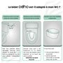 Kit WC complet toilette japonaise - Bidet ODHO - alternative douchette - Marque Française - Installation Facile - Économique Hyg