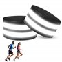 STEEL 2 Brassards Réfléchissants, Bandes Élastiques Réglables 30-50 cm, Accessoires de Sécurité pour Course à Pied et Cyclisme,