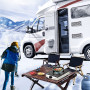 NJ NGB-S1 Réchaud gaz Portable Intérieur - Plaque de cuisson Gaz Autoportante en Verre Noir à Gaz avec Brûleur GPL pour Caravane