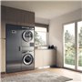 ASKO HDB1153S Kit de superposition lave-linge/sèche-linge avec tablette coulissante et panier à linge, Inox