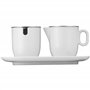 WMF Barista Sucrier de 130 ml et pot à crème/lait en porcelaine de 170 ml avec couvercles, soucoupe, pot à lait, passe au lave-v