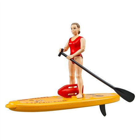Bruder bworld lifeguard met stand up paddle board