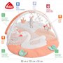 Fehn Couverture d'activités 3D Arche de jeu Le lac des cygnes, Couverture d'éveil avec 5 jouets amovibles à attraper, pour bébé 