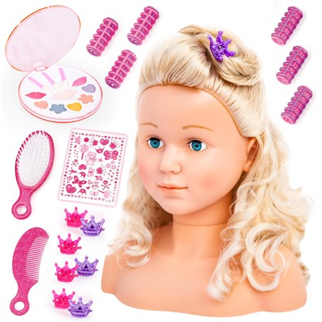 Bayer Design 90005AB Tête à Coiffer et Maquiller Super Model avec Accessoires