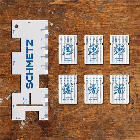 SCHMETZ | 30 Aiguilles pour machines à coudre | Maxi Starter Set | pour les matériaux les plus courants | Assortments | Avec 1 r
