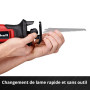 Einhell Scie universelle sans fil TE-AP 18/13 Li Solo Power X-Change (18 V, hauteur de course 13 mm, profondeur de coupe 50 mm d