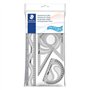Staedtler 569 - Polybag 1 Set De Géométrie Flexible Et Incassable (Règle 30 Cm