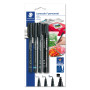 Staedtler Lumocolor Lot de 60 marqueurs permanents universels avec largeur de ligne S et M