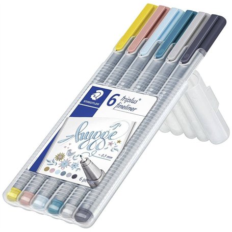 Staedtler Triplus 334Sb6Cs12 Lot de 6 Stylos à Pointe Fine