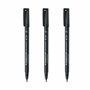 STAEDTLER Lot de 3 Marqueurs permanent "Lumocolor 318F" pointe fine noir