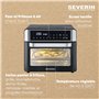 SEVERIN Mini-Four et Friteuse à Air chaud 12 en 1, Four posable 25 L, Mini four Grande capacité Multifonction 2 200 W avec Ecran