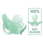 NUK Sensitive - Lot de 2 sucettes - 6 à 18 mois - 100% silicone pour peau délicate - Sans BPA - Bleu et vert
