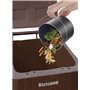 WENKO Poubelle de Compost Mod. Nero 6 L | Composteur de Cuisine avec Couvercle et filtres à Charbon | 3 filtres Inclus pour neut