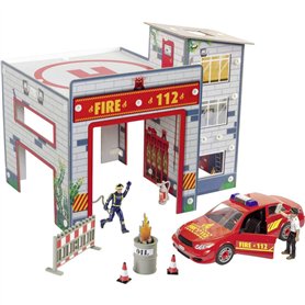 Revell Junior Kit 00850 Playset Caserne de Pompier avec Voiture à Construire échelle 1/20