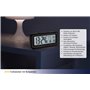TFA Dostmann Réveil Radio-pilotée numérique BOXX, avec température intérieure, Rechargeable par USB, Plastique, Noir