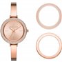Michael Kors Montre Quartz Femme 36.00mm avec Cadran Rose analogique et Bracelet en Bracelet en Acier Or Rose MK4435
