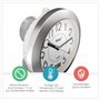 41964 Horloge de Salle de Bain à Quartz Affichage Numérique Cadre Aluminium Ventouses Cadran Blanc Modèle 41964 - Précis et Fonc