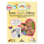 moses. Lovely Planet Lot de 39 tatouages métalliques colorés pour enfants avec motifs arc-en-ciel
