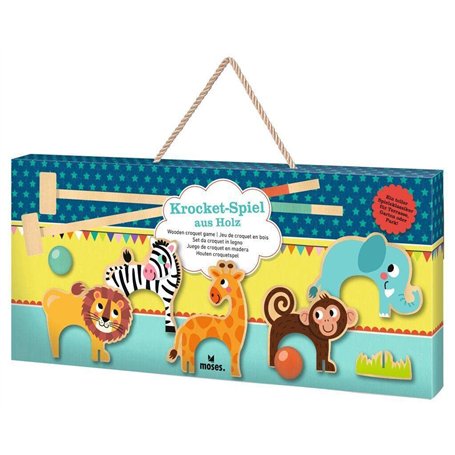 moses. 38147 Jeu de Mini Golf en Bois pour Enfants à partir de 4 Ans avec 5 buts