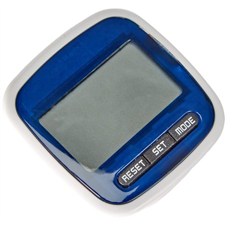 moses Unisexe – Podomètre pour Adulte | avec Mesure de la Distance et Affichage des Calories brûlées | avec arrêt Automatique et