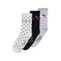 ONOMATO! Hello Kitty Lot de 3 paires de chaussettes antidérapantes pour femme 35-38