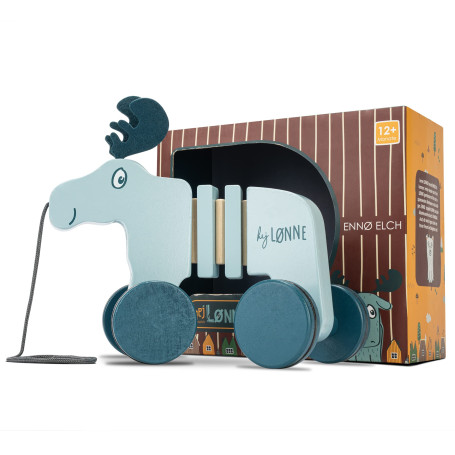 HEJ LØNNE Élan à Tirer - Jouet a Tirer et à Pousser pour Apprendre à Marcher - Favorise la Motricité et la Coordination - pour L