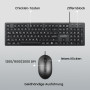 Perixx PERIDUO-117P Ensemble Clavier et Souris PS2 Filaire Standard - Disposition Allemande QWERTZ - Ensemble de Souris Optique 