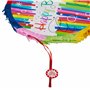 Relaxdays Pinata «Happy Birthday», Accessoire pour Anniversaire, à remplir soi-même, Enfants, DxP: 32x9 cm, Multicolore