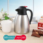 Welsberg Thermos 1 L Pichet Isotherme en Acier Inoxydable à Double Paroi, Théière, Cafetière, Carafe Sous Vide sans BPA avec Fer