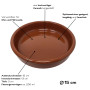 ToCi Lot de 4 bols à tapas marron - 230 ml - Coupelles à dessert en argile méditerranéenne - Diamètre : 15 cm - Argile tradition