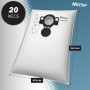 McFilter | 20x sacs d'aspirateur compatibles avec MAKITA VC2000L VC2010L VC2012L VC2511L VC2512L VC3011L VC3012L VC3511L | Sacs 
